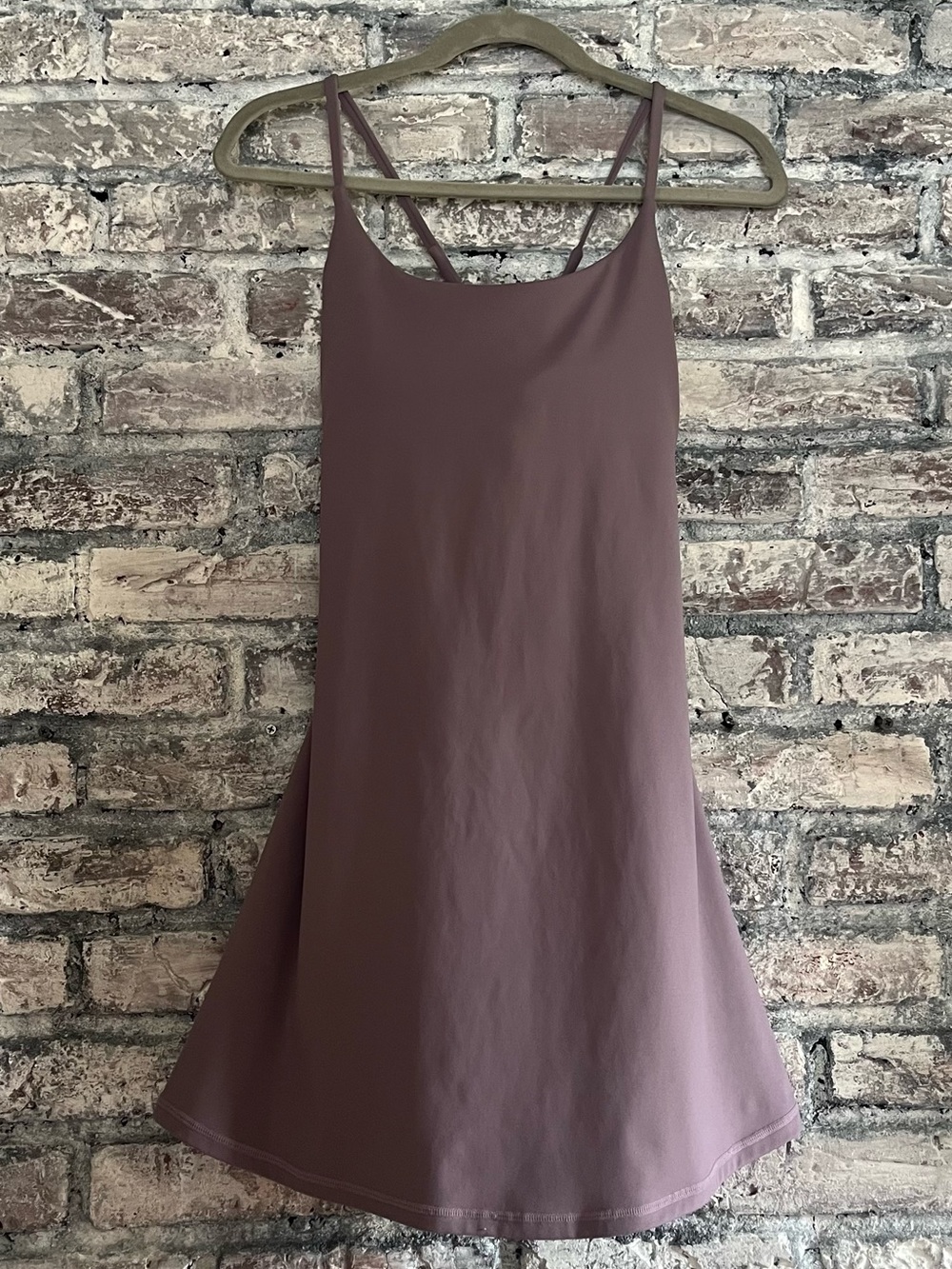 Light Violet Active Dress/Shorts, built in bra/removable pads, crisscross straps